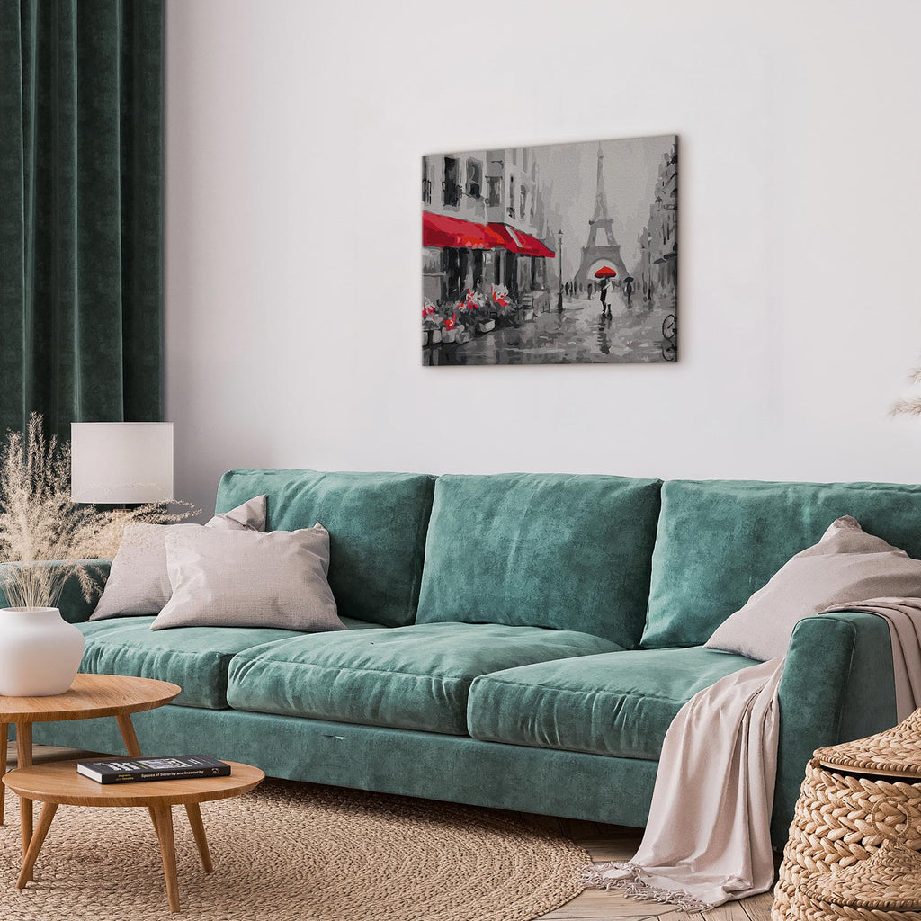 Rainy Paris City Paint by Numbers