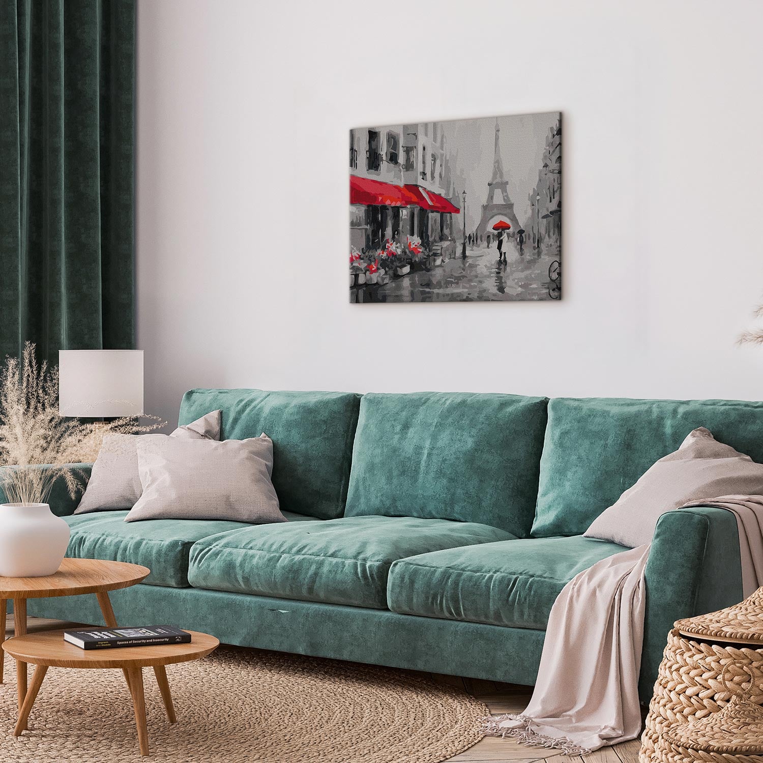 Rainy Paris City Paint by Numbers