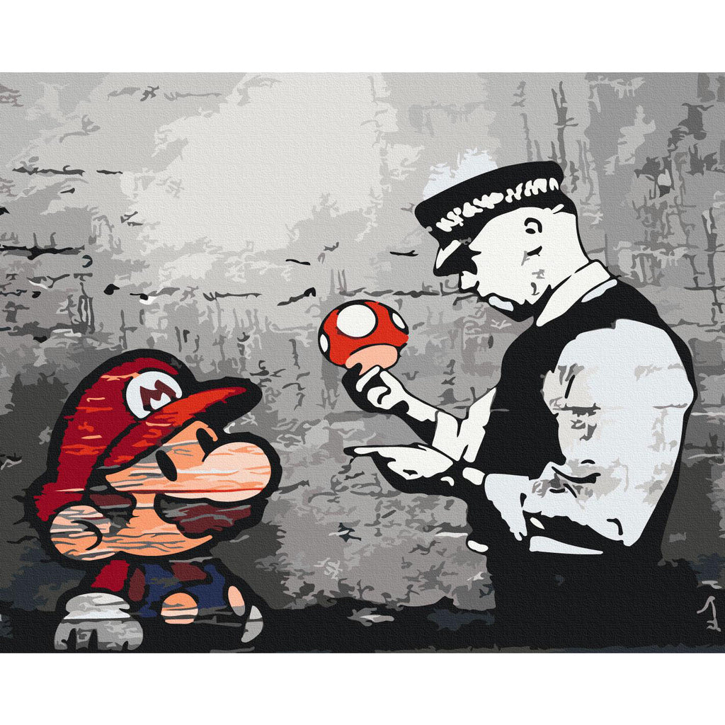 Mario Graffiti Street Art Paint by Numbers Kit