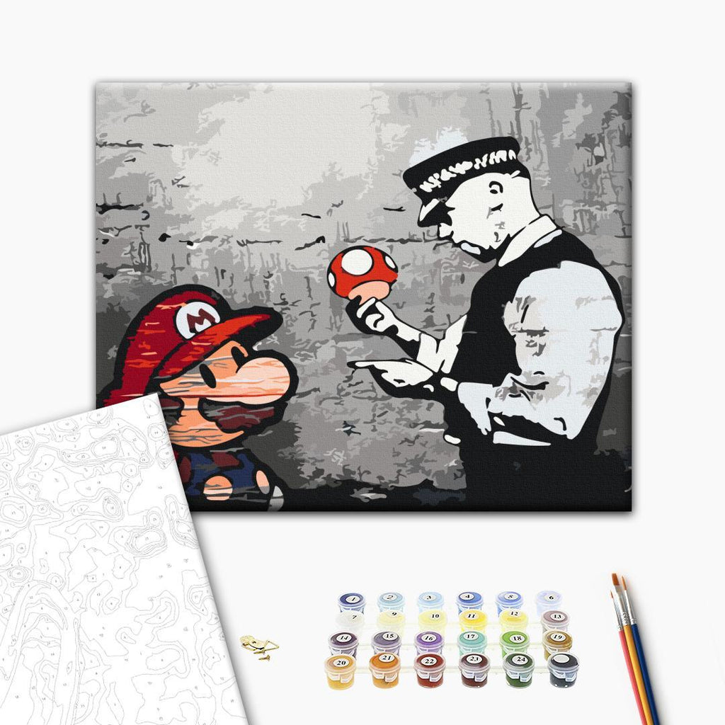 Mario Graffiti Street Art Paint by Numbers Kit