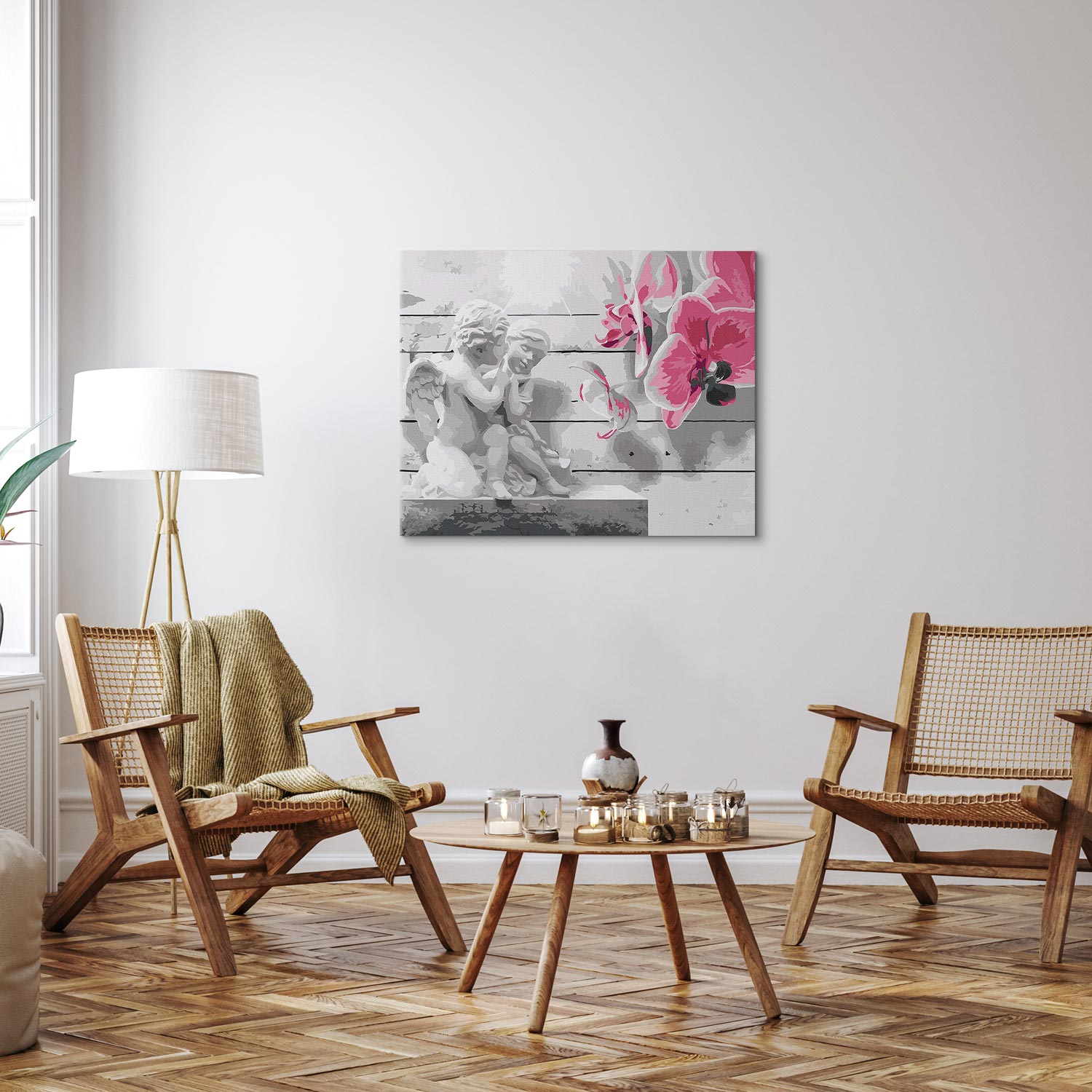 Angel and Pink Orchid Paint by Numbers Kit