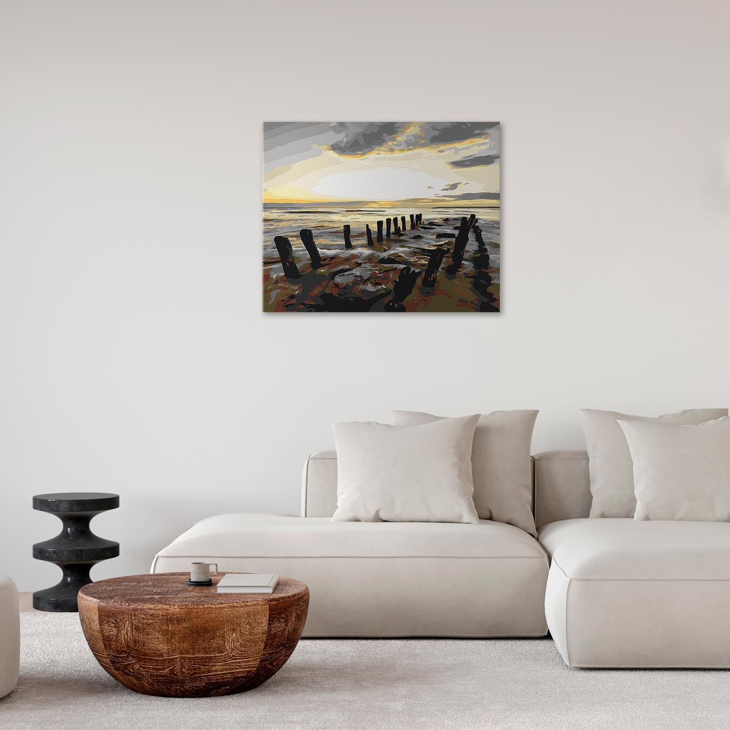 Beach Sunrise Seascape Paint by Numbers Kit