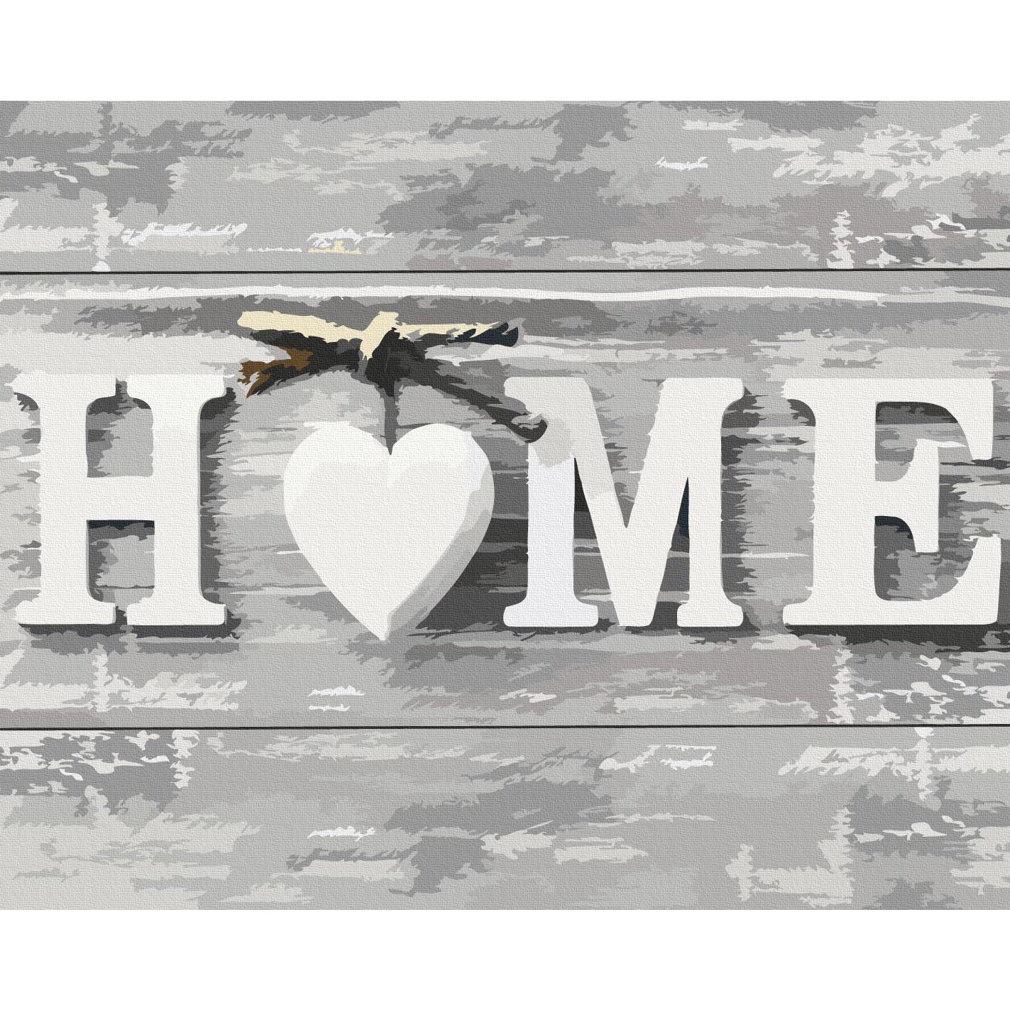 Home Letters Textured Wood Paint by Numbers Kit