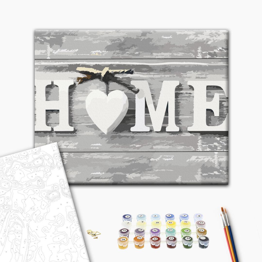 Home Letters Textured Wood Paint by Numbers Kit