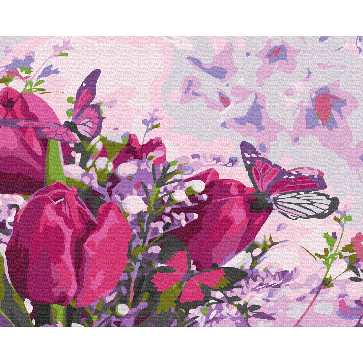 Meadow Tulips Floral Paint by Numbers Kit