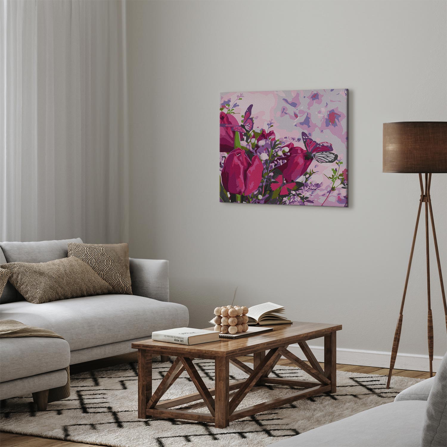 Meadow Tulips Floral Paint by Numbers Kit