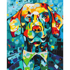 Colourful Dog Portrait Paint by Numbers Kit