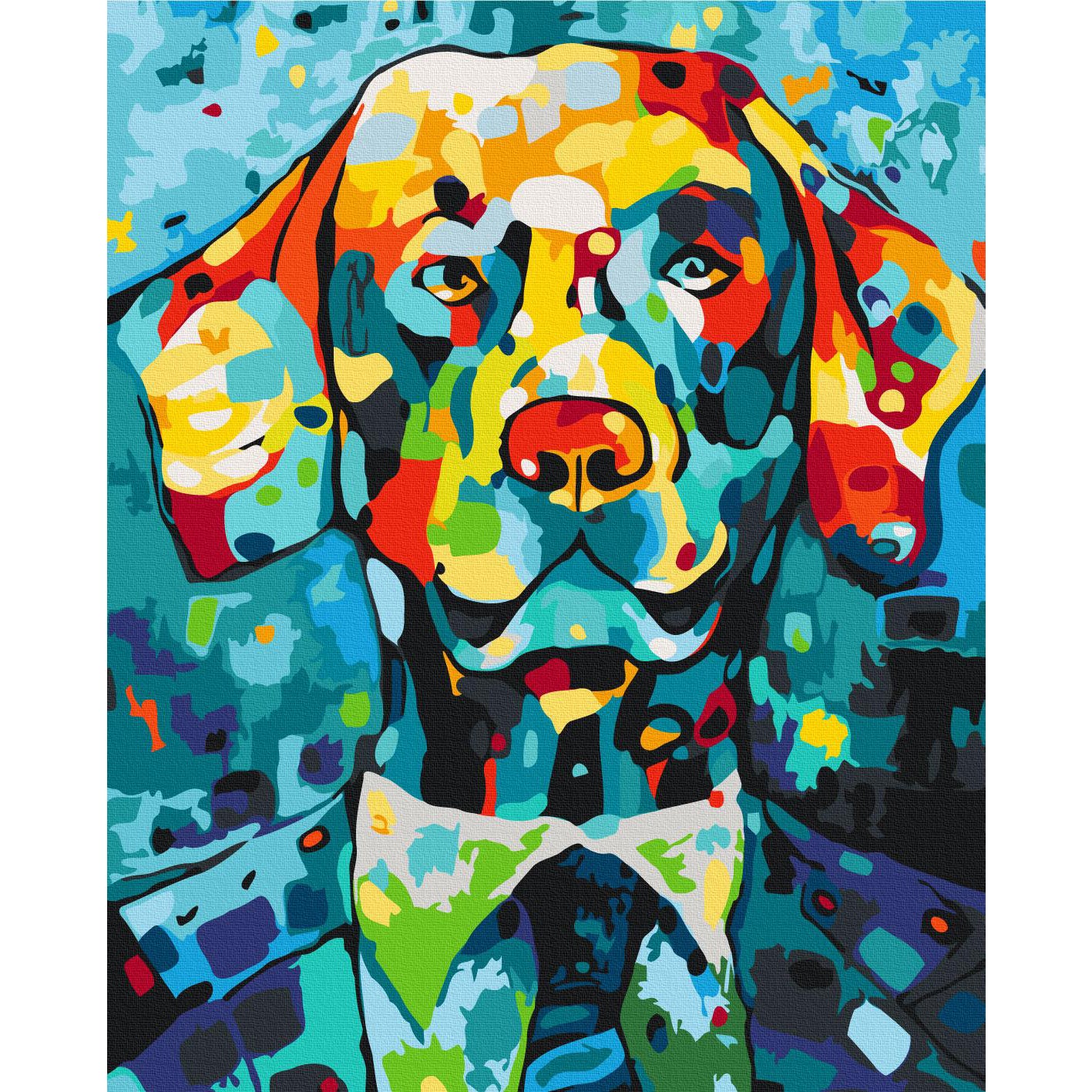 Colourful Dog Portrait Paint by Numbers Kit