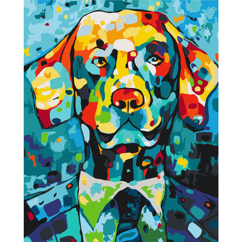 Colourful Dog Portrait Paint by Numbers Kit
