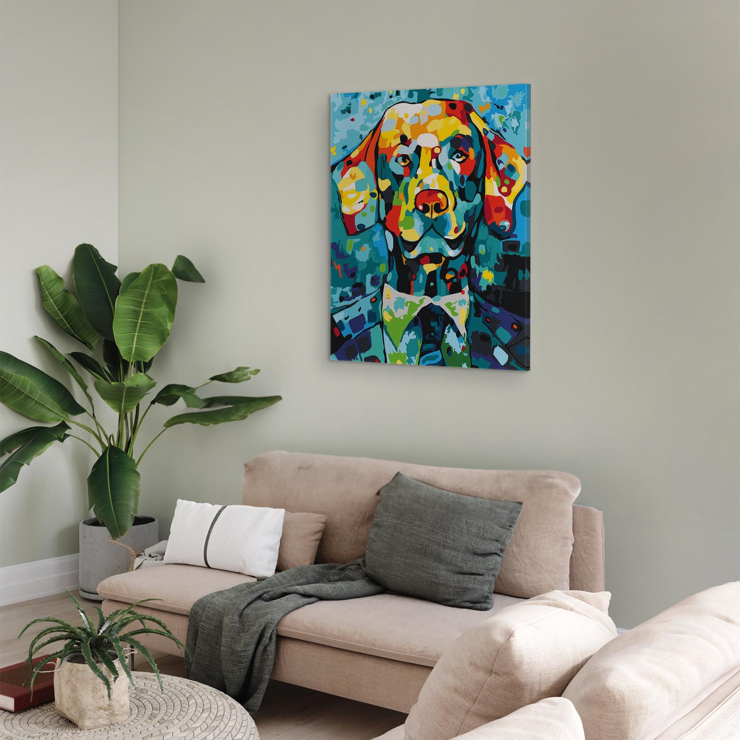 Colourful Dog Portrait Paint by Numbers Kit