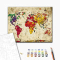 Colour Splash World Map Paint by Numbers Kit