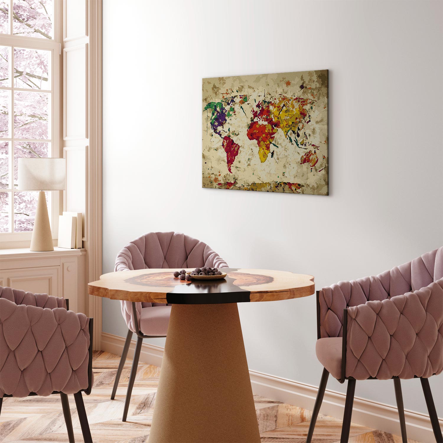 Colour Splash World Map Paint by Numbers Kit