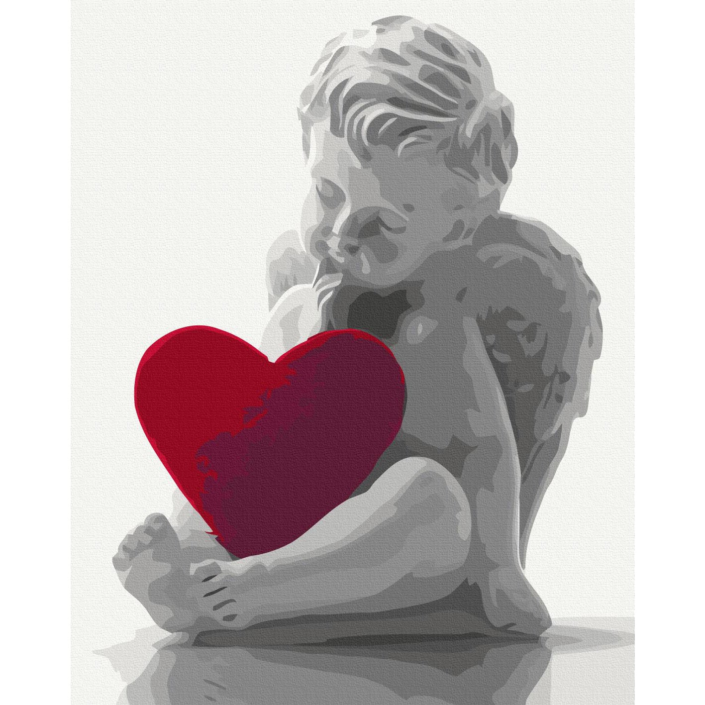 Angel with Red Heart Paint by Numbers Kit