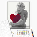 Angel with Red Heart Paint by Numbers Kit