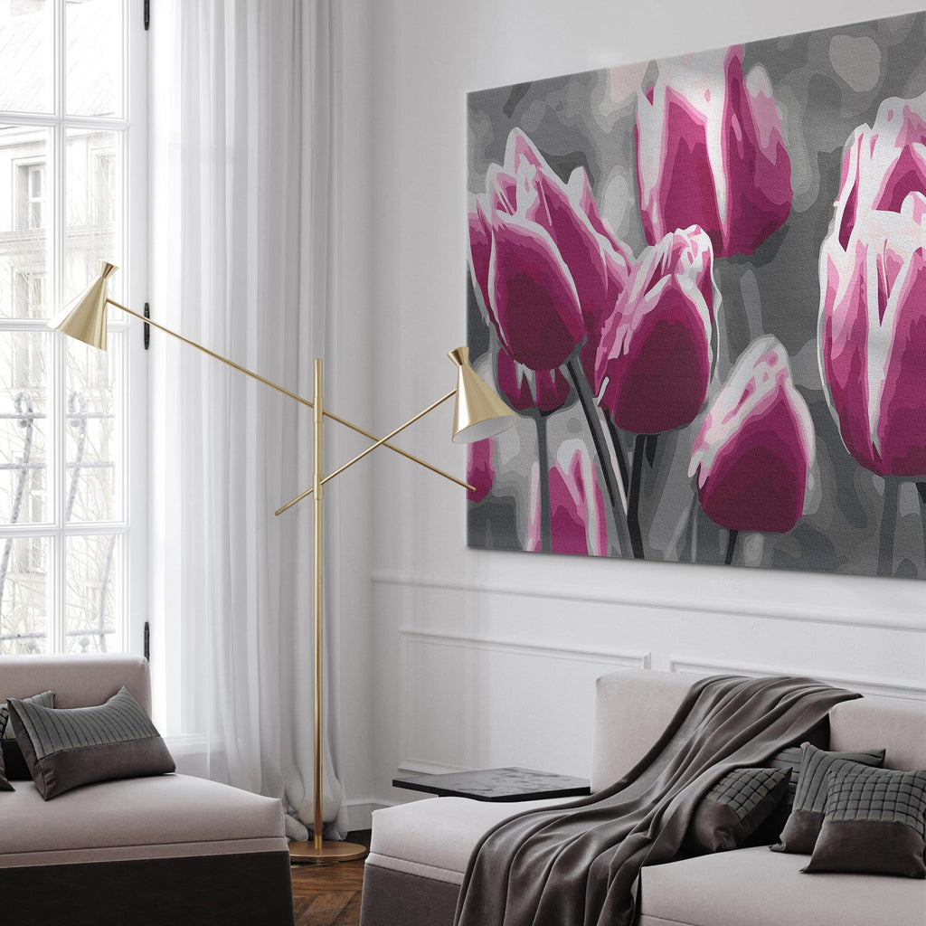 Tulip Field Floral Paint by Numbers Kit
