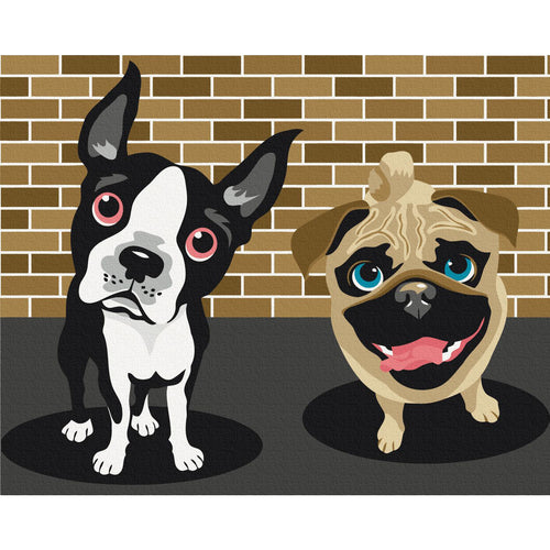 Cute Dogs Animals Paint by Numbers Kit