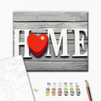 Red Heart House Textured Paint by Numbers Kit
