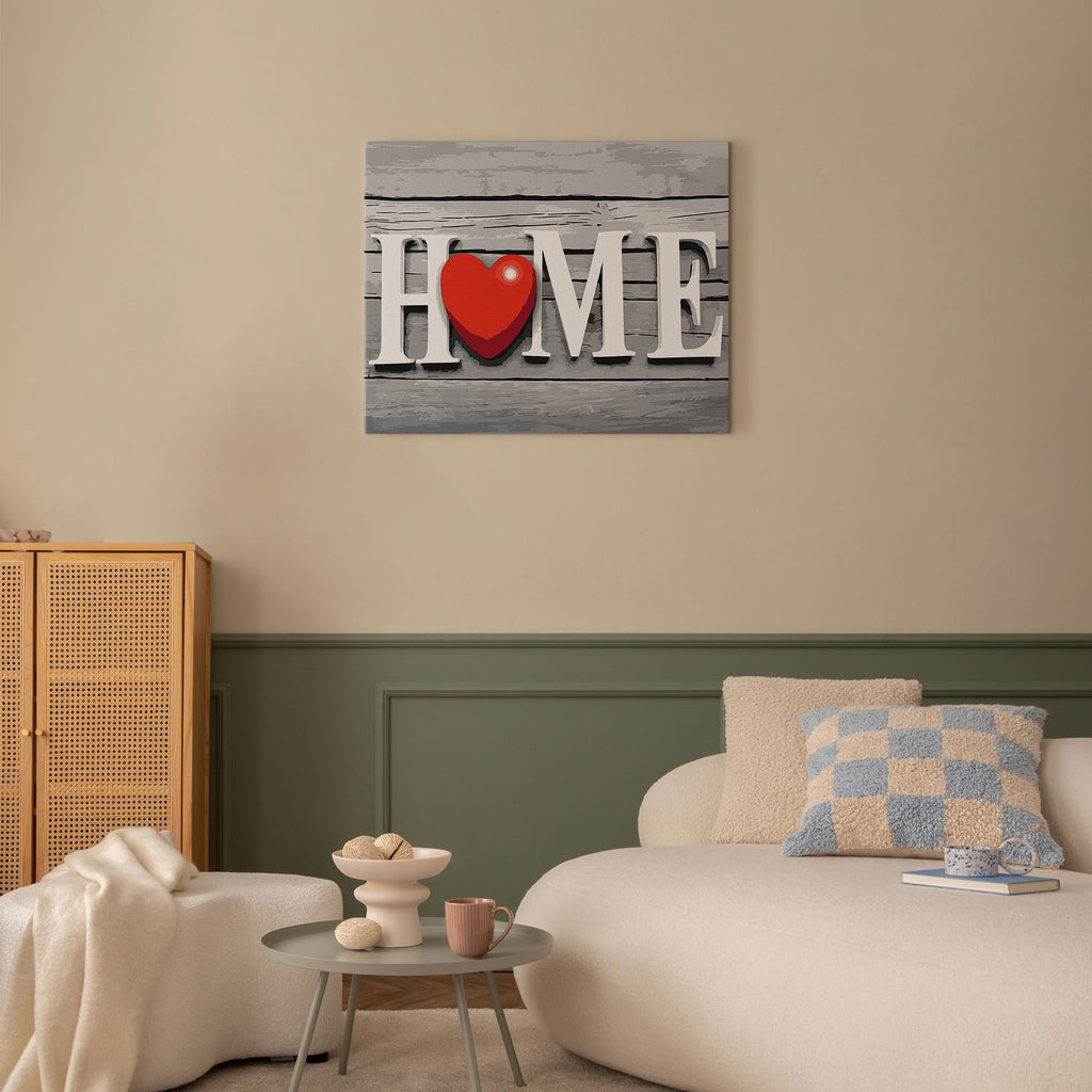 Red Heart House Textured Paint by Numbers Kit