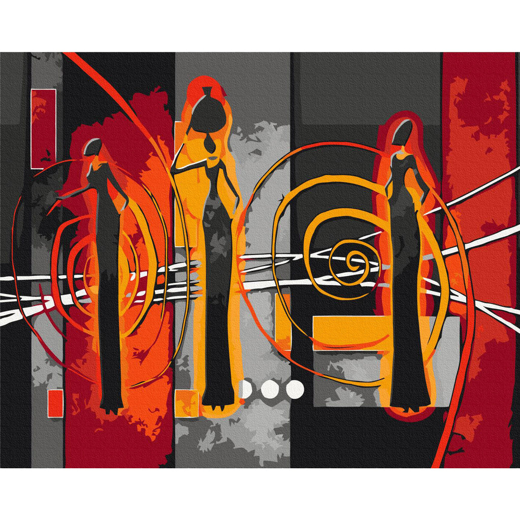 African Women Abstract Modern Paint by Numbers Kit
