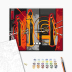 African Women Abstract Modern Paint by Numbers Kit