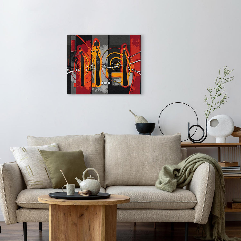 African Women Abstract Modern Paint by Numbers Kit