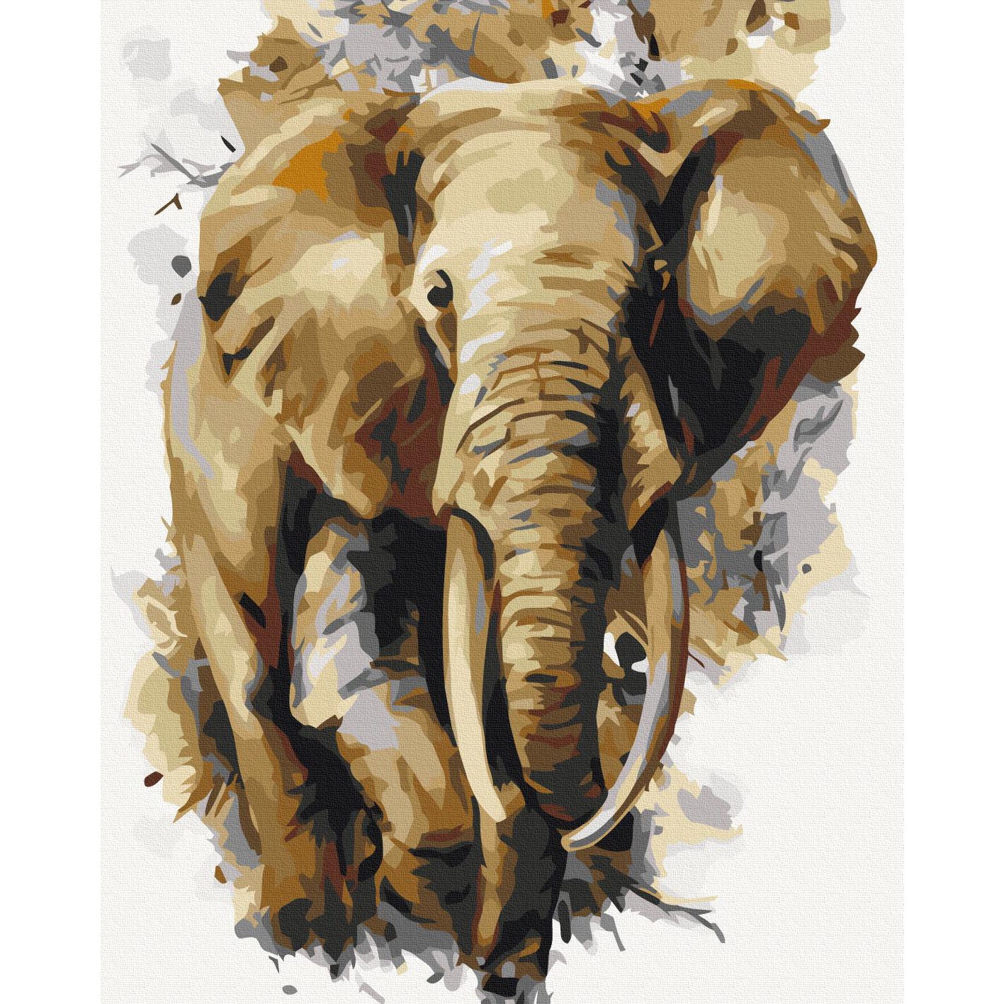 African Elephant Nature Paint by Numbers Kit