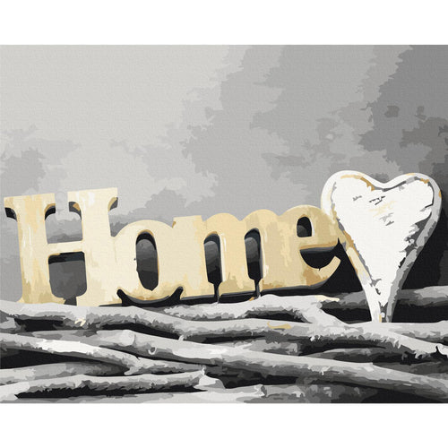 Vintage House on Branches Paint by Numbers Kit