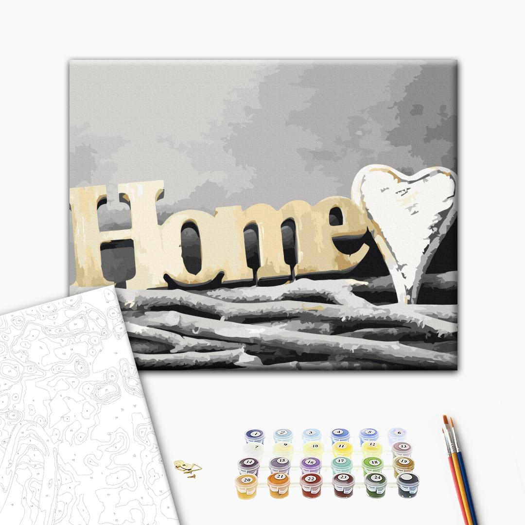 Vintage House on Branches Paint by Numbers Kit