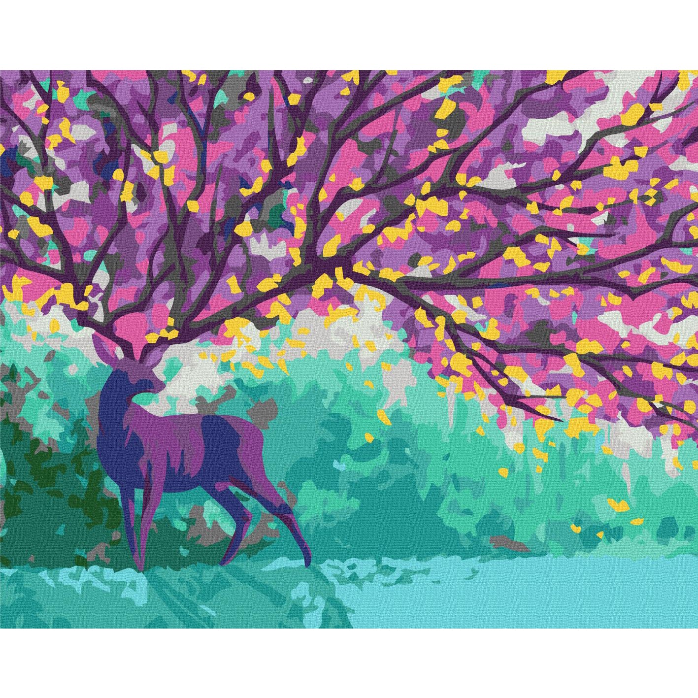 Purple Deer Nature Paint by Numbers Kit