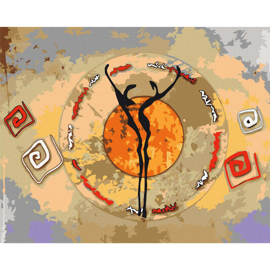 African Dance Silhouettes Paint by Numbers Kit