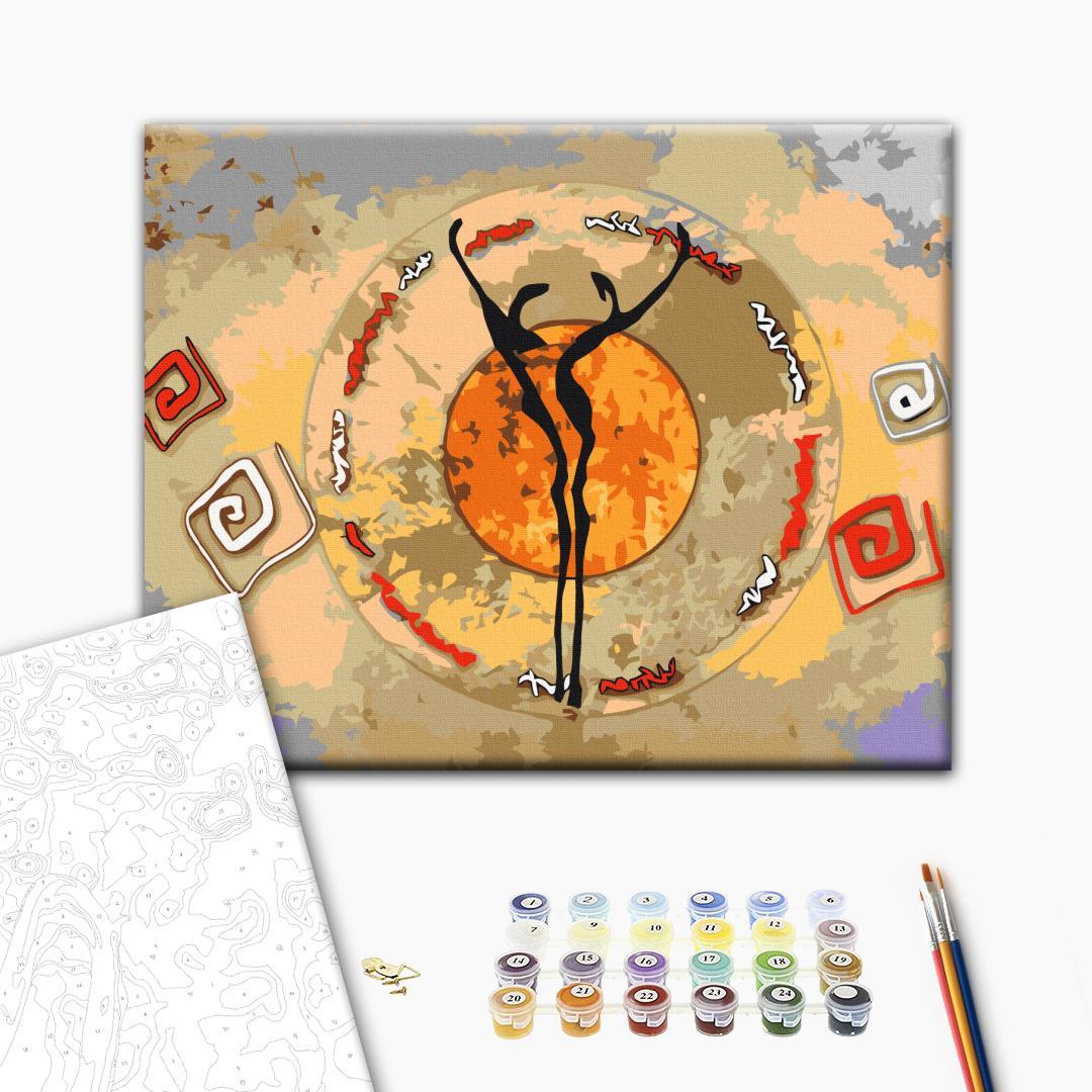 African Dance Silhouettes Paint by Numbers Kit