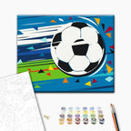 Soccer Shoot and Goal Sports Paint by Numbers