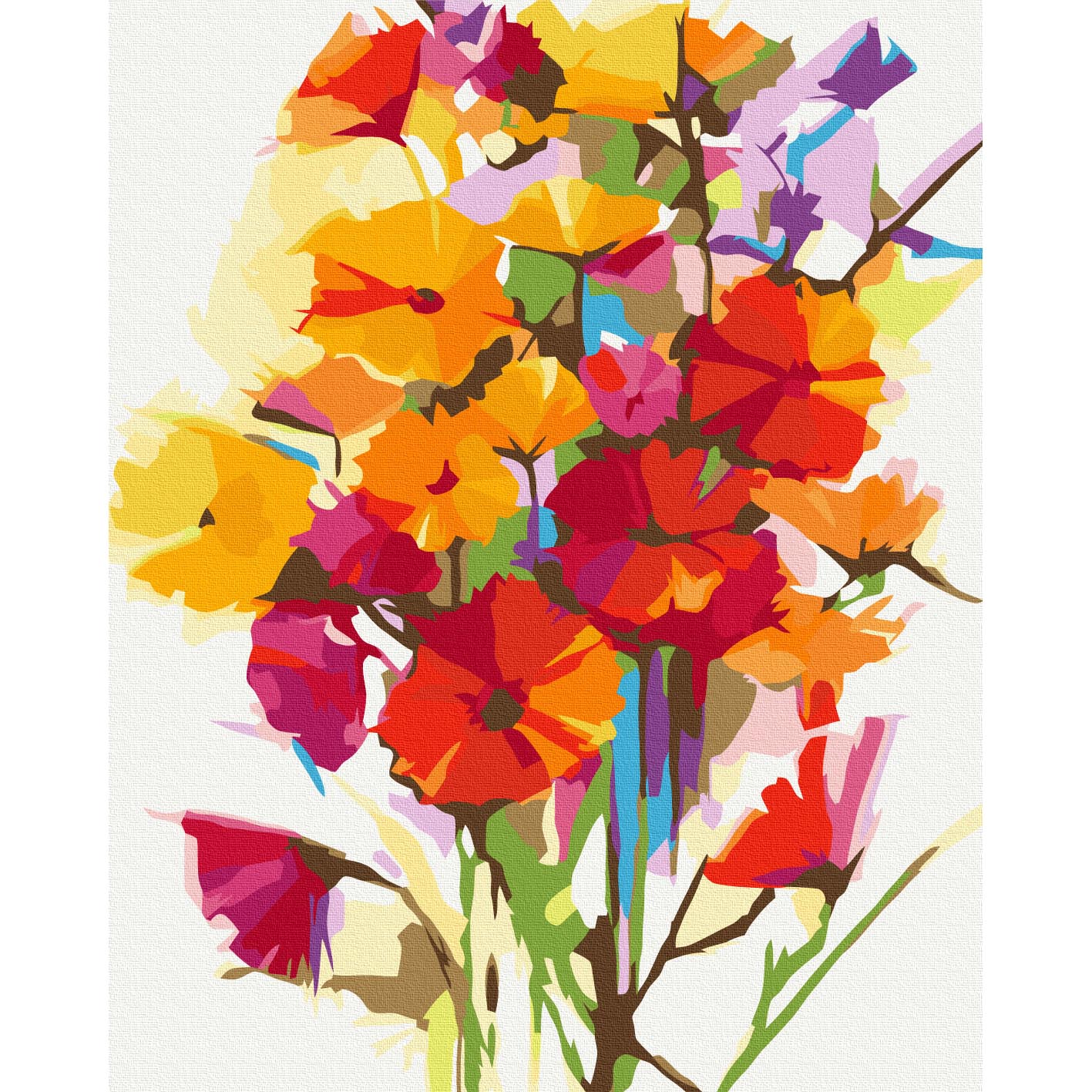 Summer Flowers Multicolor Paint by Numbers
