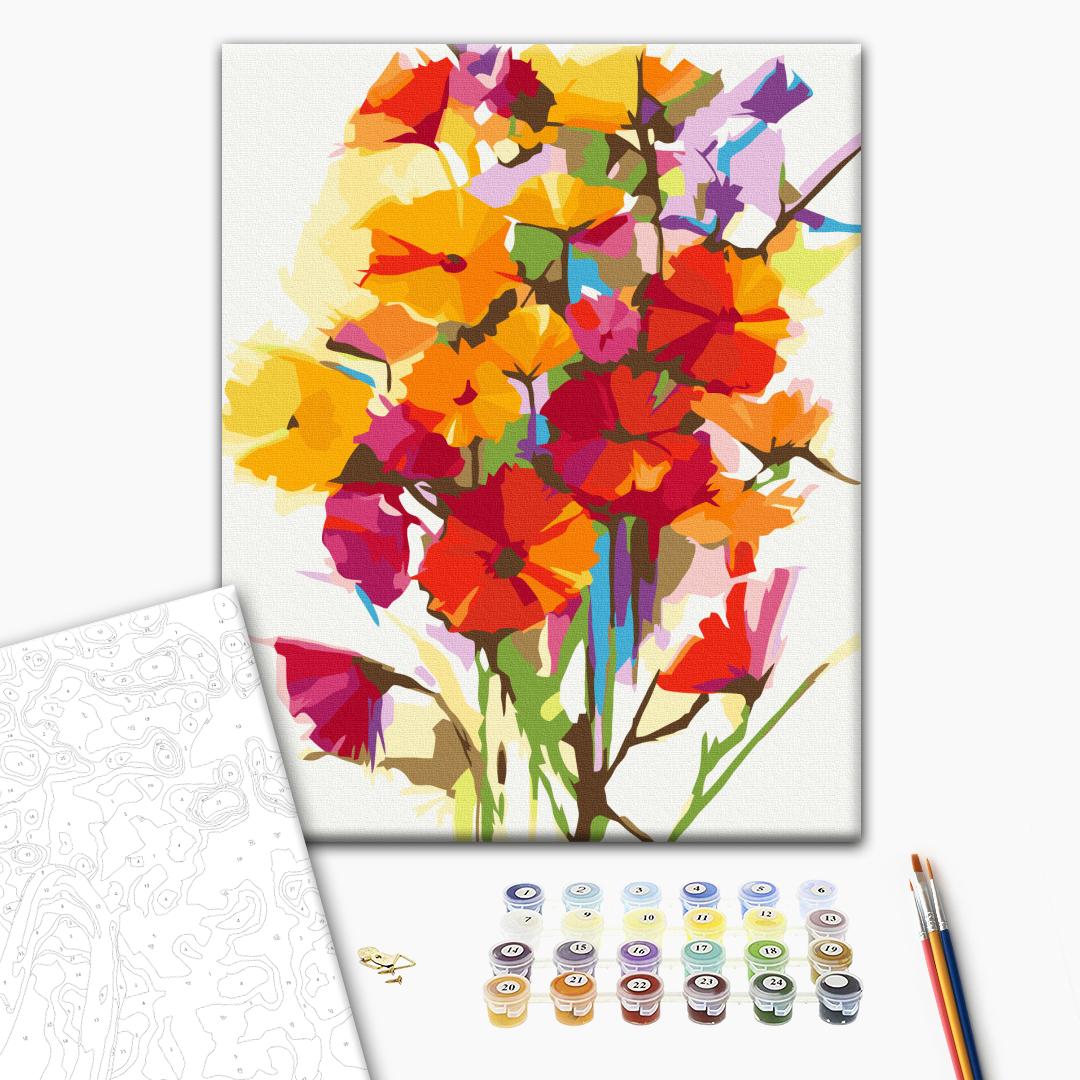Summer Flowers Multicolor Paint by Numbers