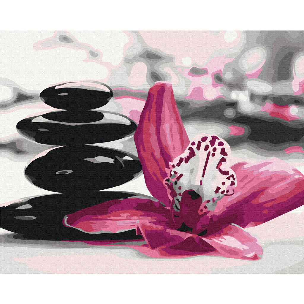 Zen Stone Tower Floral Paint by Numbers Kit