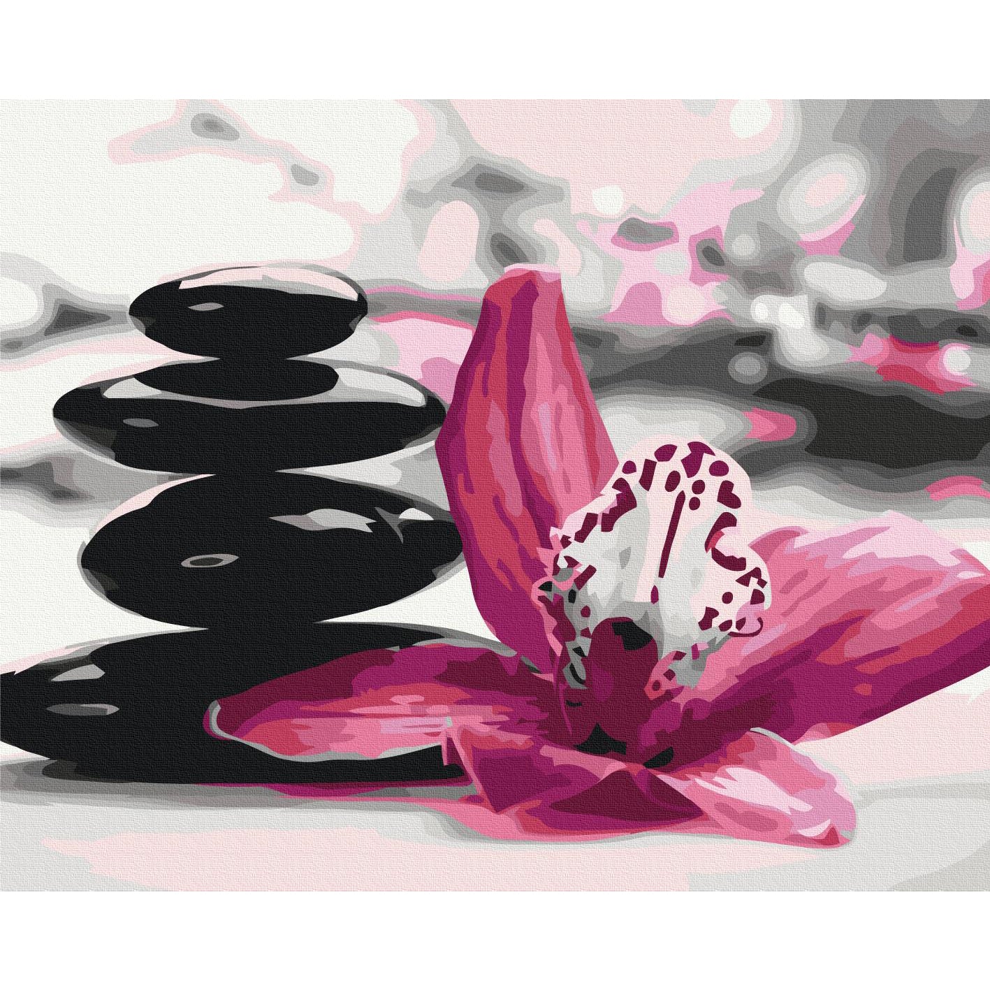 Zen Stone Tower Floral Paint by Numbers Kit