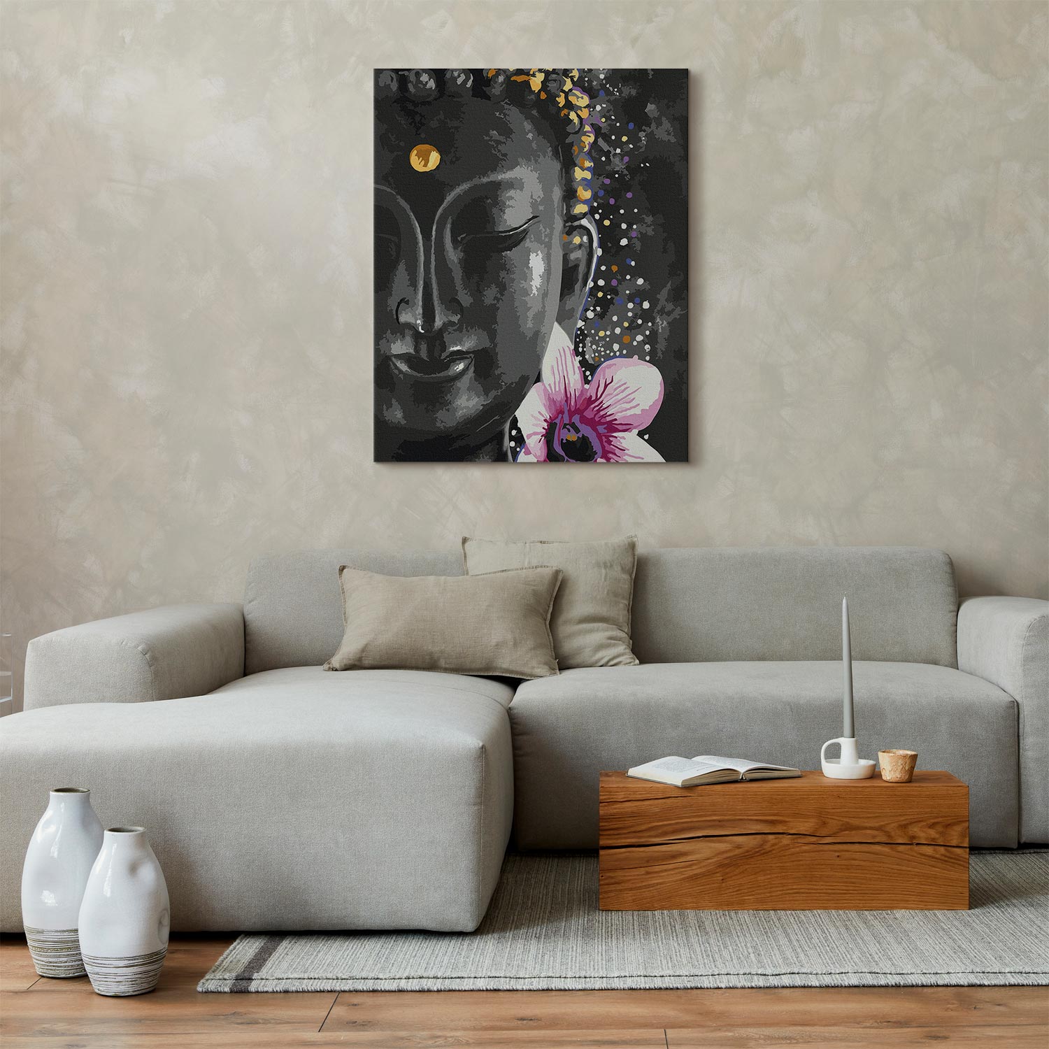 Buddha and Flower Zen Paint by Numbers Kit
