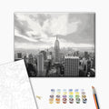 Grey New York City Skyline Paint by Numbers