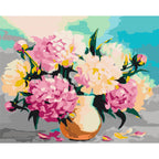Colorful Flowers in Vase Paint by Numbers Kit