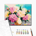 Colorful Flowers in Vase Paint by Numbers Kit
