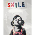 Little Girl Street Art Paint by Numbers Kit