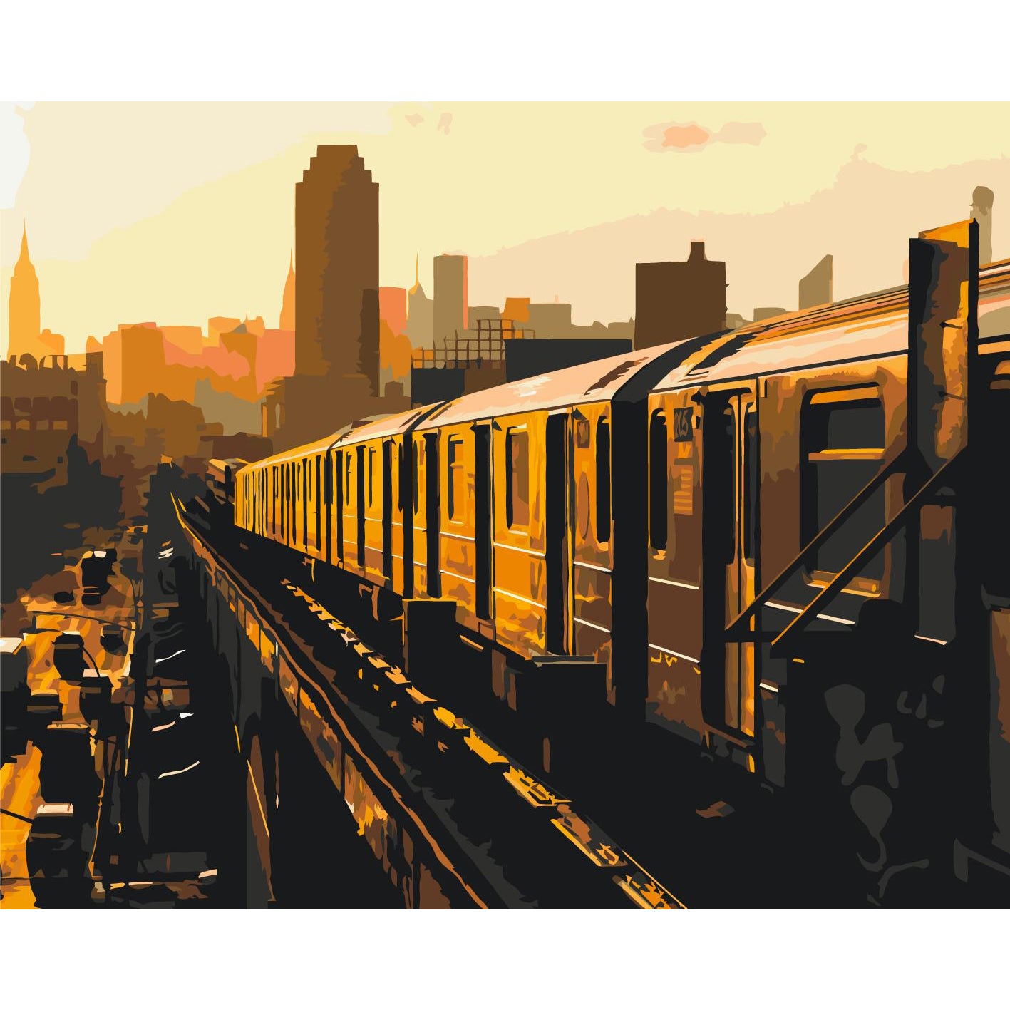 New York Subway Architecture Paint by Numbers Kit