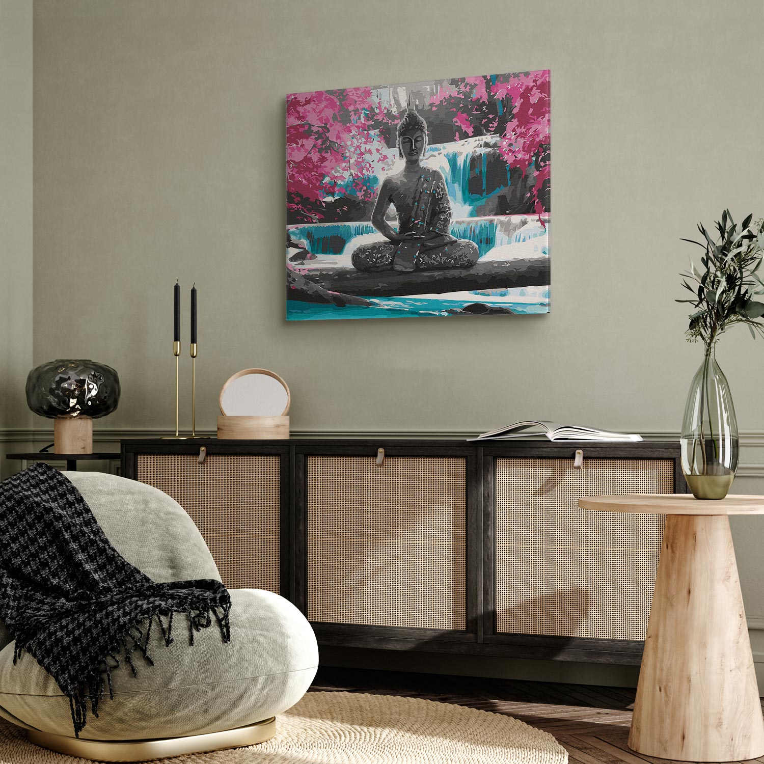 Buddha Waterfall Spiritual Paint by Numbers Kit