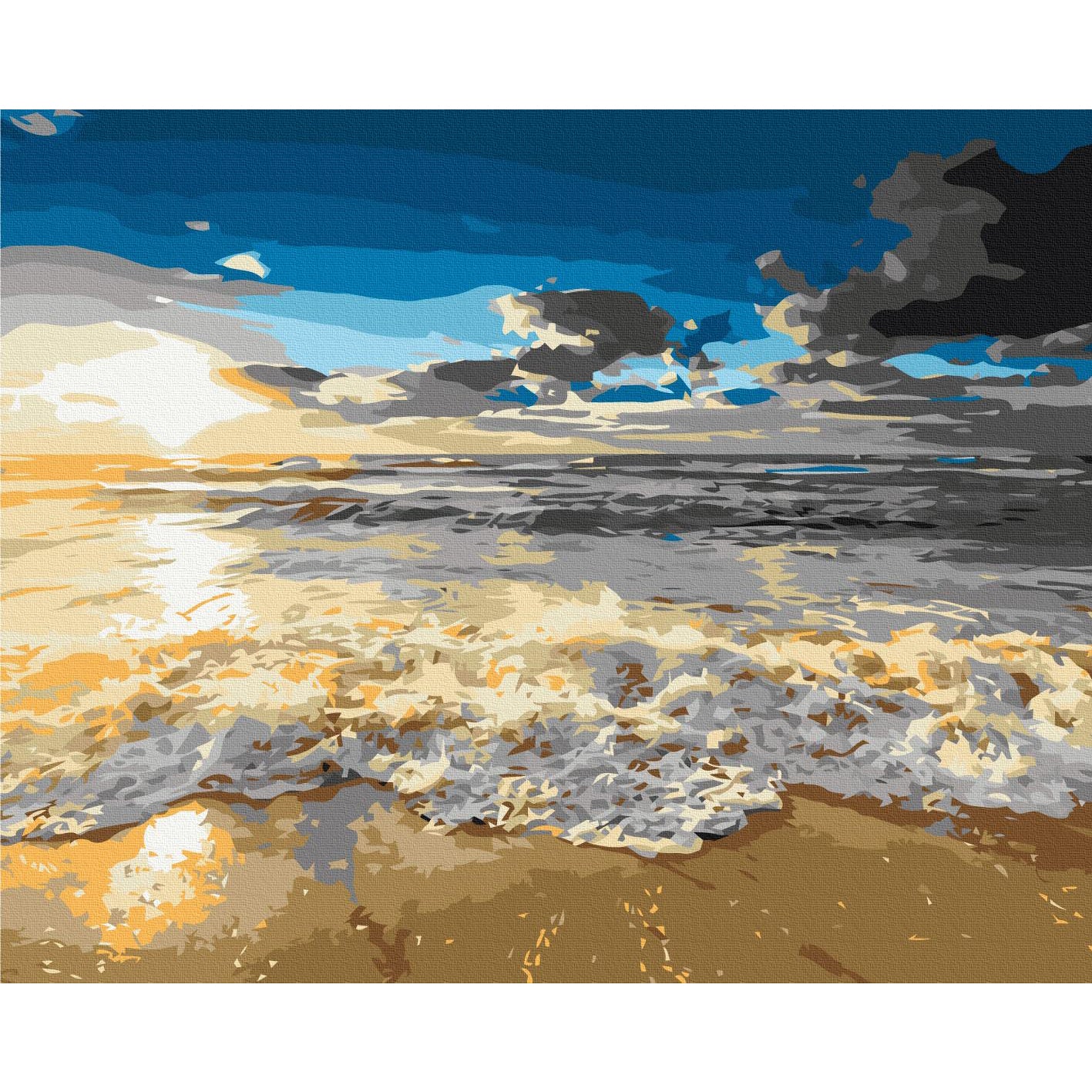 Blinding Sun Seascape Paint by Numbers Kit