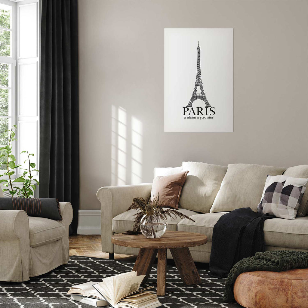 Paris Architecture Typography Poster