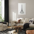 Paris Architecture Typography Poster