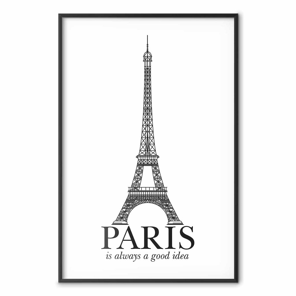Paris Architecture Typography Poster