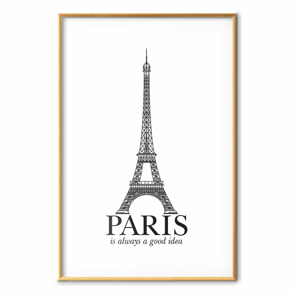 Paris Architecture Typography Poster