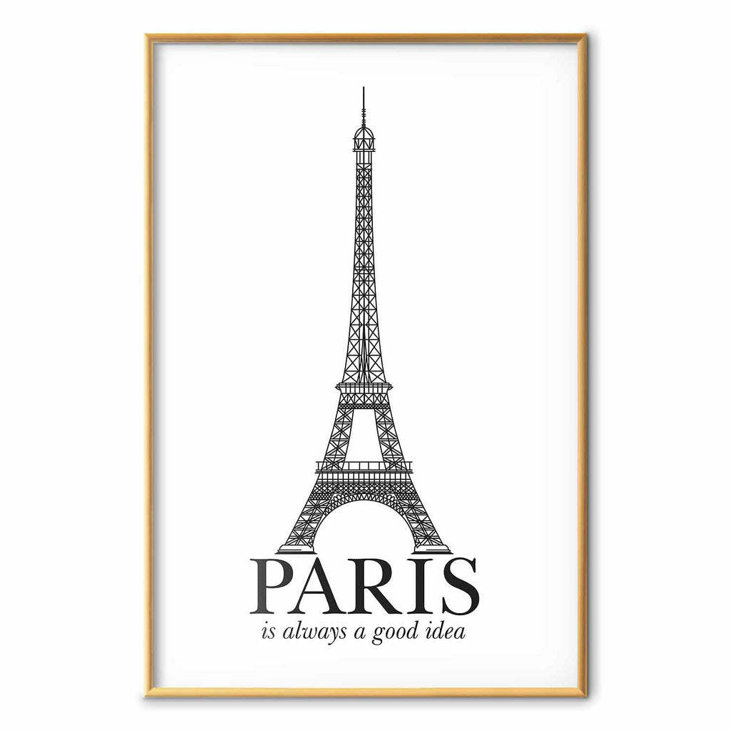 Paris Architecture Typography Poster