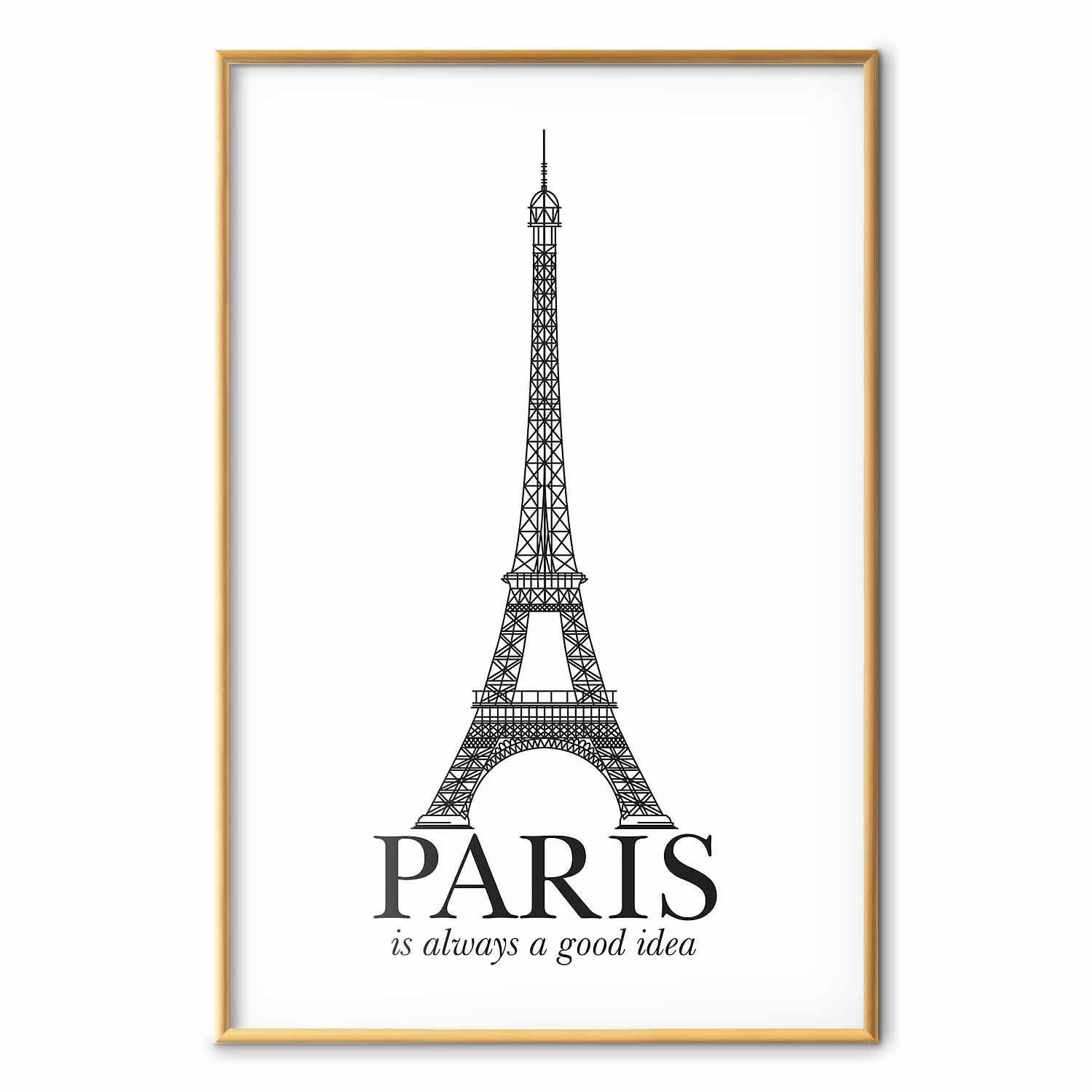 Paris Architecture Typography Poster